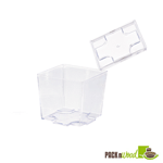 Packnwood Clear Cubic Mini Dish, 2 oz, 1.96