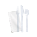 Packnwood Clear First Class 4  in 1 Cutlery Kit, 7.55