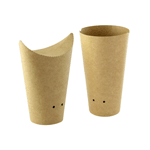 Packnwood Closeable Perforated Kraft Snack Cup, 10 oz., 2.36" Dia. x 5.5" H, Case of 1000