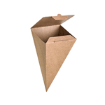Packnwood Closeable Kraft Snack Cone, 3.5" x 3.5" x 7.5" H, Case of 400