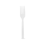 Packnwood Compostable & Heat Proof White Fork, 6", Case of 1000
