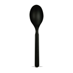 Packnwood Compostable & Heat Proof Black Spoon, 6