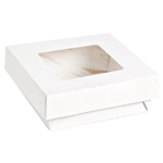 PacknWood Disposable White Kraft Takeout Box, 3.9" x 3.9" x 1.6" - Case Of 250