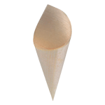 PacknWood Disposable Wooden Cone, 3.3" high - Pack of 100