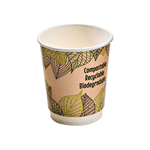 Packnwood Double Wall Compostable Paper Cups, 12 oz, 3.5" Dia. x 4.3" H, Case of 500