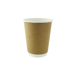 Packnwood Double Wall Compostable Kraft Paper Cups, 10 oz, 3.5" Dia. x 3.7" H, Case of 500