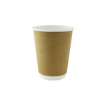 Packnwood Double Wall Compostable Kraft Paper Cups, 12 oz, 3.5" Dia. x 4.3" H, Case of 500 
