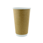 Packnwood Double Wall Compostable Kraft Paper Cups, 20 oz, 3.5