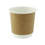 Packnwood Double Wall Compostable Kraft Paper Cups, 4 oz., 2.4