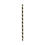 Packnwood Durable Unwrapped Black and Kraft Paper Straws, .2" Dia. x 7.75", Case of 3000