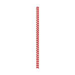 Packnwood Durable Unwrapped Red & White Chevron Design Paper Straws, 2