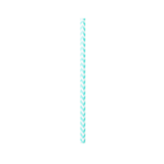 Packnwood Durable Unwrapped Teal Blue & White Chevron Design Paper Straws, .2" Dia. x 7.75", Case of 3000