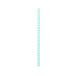 Packnwood Durable Unwrapped Teal Blue & White Chevron Design Paper Straws, .2