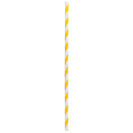 Packnwood Durable Unwrapped Yellow & White Striped Paper Straws, .2