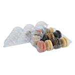 PacknWood Plastic Insert for 12 Macaroons - Pack of 25