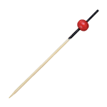 Packnwood KITA Bamboo Pick with Red Ball, 2.7" - Pack of 100