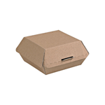 Packnwood Kraft Corrugated Clamshell Hamburger Take Out Box, 5.3" x 4.9" x 2.5" H, Case of 500