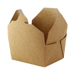Packnwood Kraft Meal Box, 34 oz, 8.25" x 6.25" x 1.8" H, Case of 200