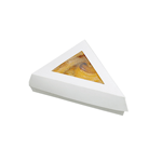 Packnwood White Kraft Slice Box with Window,  6.7" x 5.1" - Case of 200