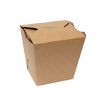 Packnwood Kraft Take Out Container, 24 oz, 4" x 3.5" x 4" H, Case of 500