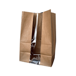 Packnwood Long Brown SOS Bag with Window, 7.1