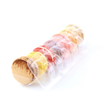 Packnwood Long Clear Insert for 7 Macarons, 8.4" x 2.4" x 0.8", Pack of 25