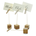 Packnwood NAK Sign Clip With Bamboo, 5.1" - Pack of 12