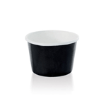 Packnwood NOIR Black Paper Cup, 7 oz., 3.5" Dia. x 2" H, Case of 1000
