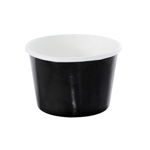 Packnwood NOIR Black Paper Cup, 8 oz., 3.7" Dia. x 2.8" H, Case of 500