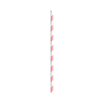 Packnwood Unwrapped Pink Striped Paper Straws, .2