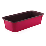 Packnwood Rectangular Pink Paper Baking Mold, 6.3" x 2.5" x 2" - Case of 200