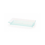Packnwood Rectangular Transparent Green Klarity Dish, 5.3" x 2.5", Case of 200