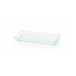 Packnwood Rectangular Transparent Green Klarity Dish, 5.3