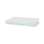 Packnwood Rectangular Transparent Green Klarity Tray, 7" x 5.1", Case of 100