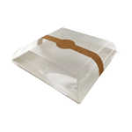 Packnwood Recyclable Clear Lid for 210BCHIC180, 7.12" x 7.12" x 1.18" H, Case of 100