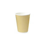 Packnwood Ripplay Beige Cups, 8 oz., 3.1" Dia. x 3.6" H, Case of 1000
