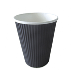 Packnwood Ripplay Black Cups, 12 oz., 3.5