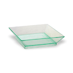 Packnwood Square Transparent Green Klarity Dish, 1.5 oz, 2.5" x 2.5", Case of 200