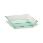 Packnwood Square Transparent Green Klarity Dish, 1.5 oz, 2.5