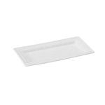 Packnwood White Rectangular Sugarcane Plate, 10.2