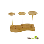 Packnwood Thani Bamboo Mini Dish with Skewer, 1.6" Dia. x 3.9", Case of 144