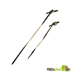 Packnwood Tingi Black Bamboo Looped Skewer with Twisted Stem, 5.9", Case of 2000
