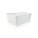 Packnwood White Meal Box, 7.9" x 5.5" x 3.5" - Case of 160