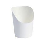 Packnwood White Mini Fries / Wrap Cup, 2 oz., 1.9" Dia. x 3.1" H, Case of 500