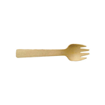 Packnwood Wooden Mini Spork, 4.1", Case of 3000