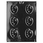 Paint Palette Plastic Chocolate Mold, 6 Cavities