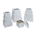 Party Print Cake Box with Window, 2 piece set