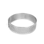 Pavoni "Progetto Crostate" Perforated Stainless Round Tart Ring 3-1/2" (9cm) Dia. x 3/4" (2cm) High 