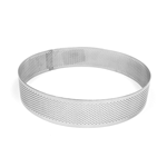 Pavoni "Progetto Crostate" Perforated Stainless Round Tart Ring, 7-1/2" (19cm) Dia. x 1-3/8" (3.5cm) High 