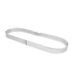 Pavoni "Progetto Crostate" Perforated Stainless Oval Tart Ring, 11-3/8" x 3-1/2" x 3/4" High (29x9x2cm)